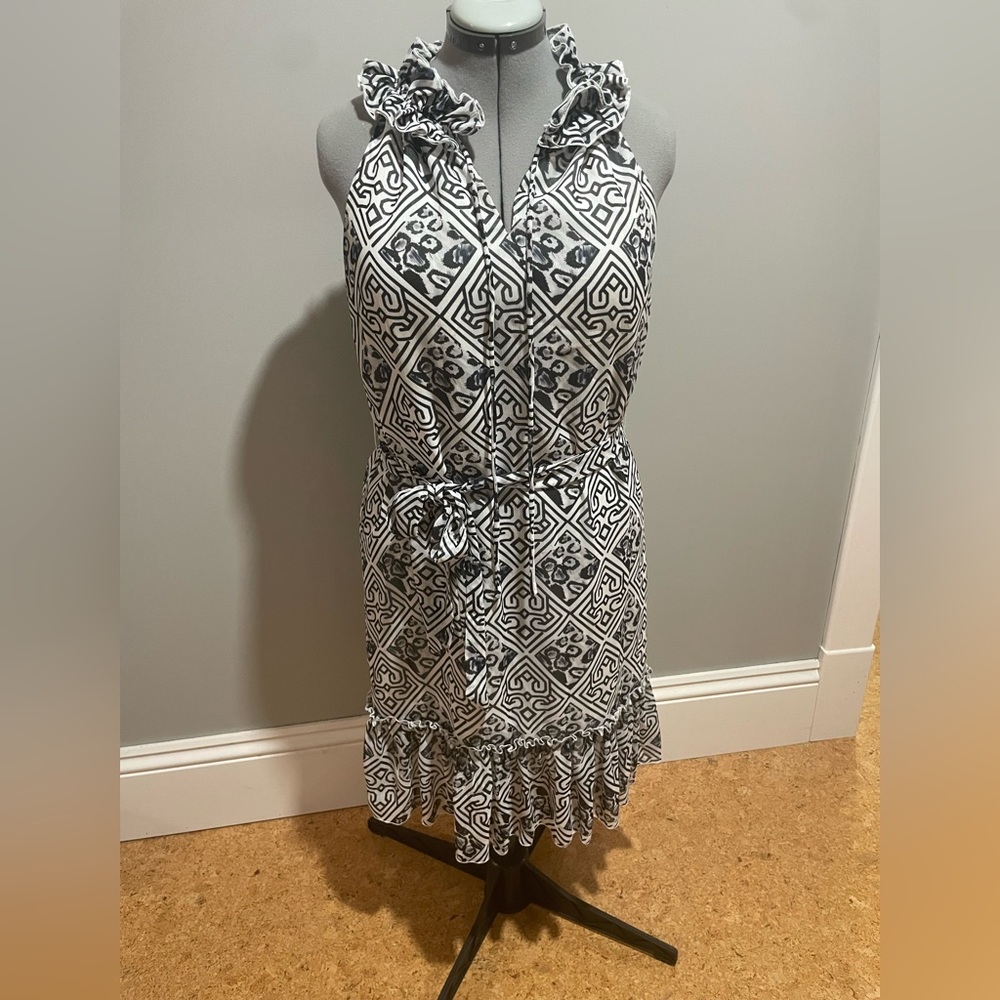 Black and White Patterned Dress